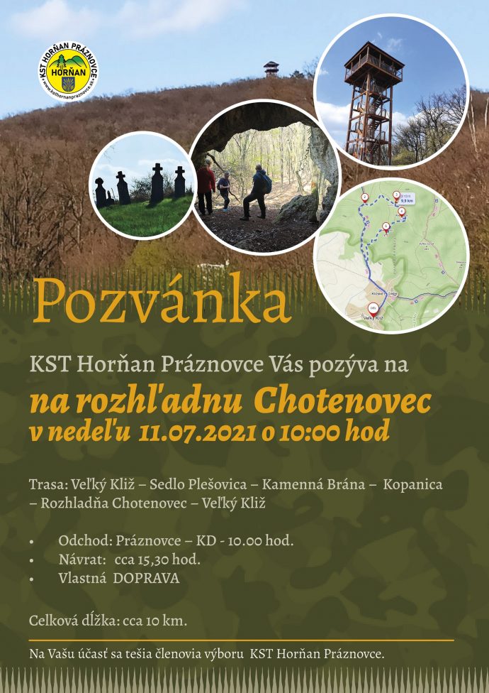 Pozvanka Veľký Kliž -Chotenovec